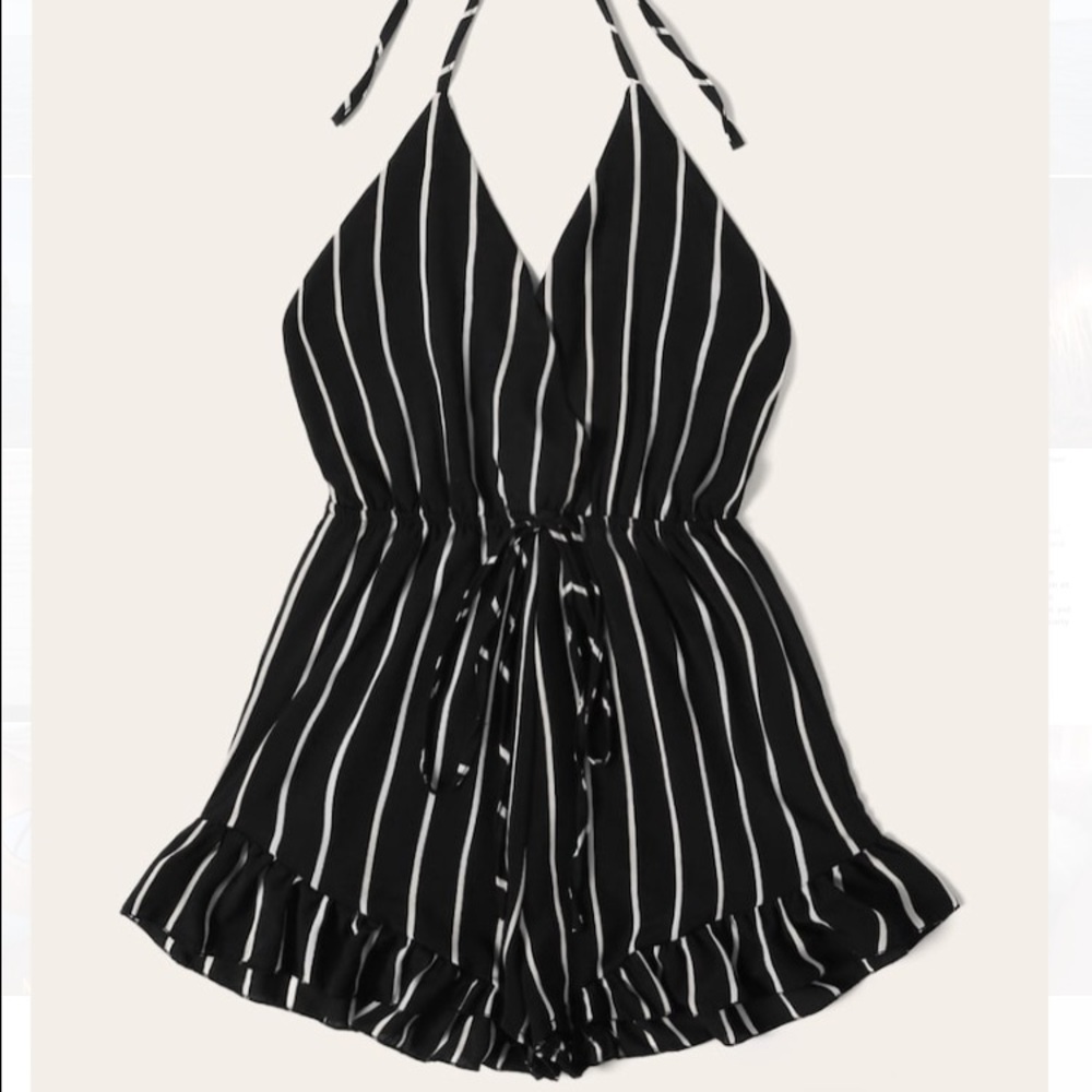 Brand new striped romper